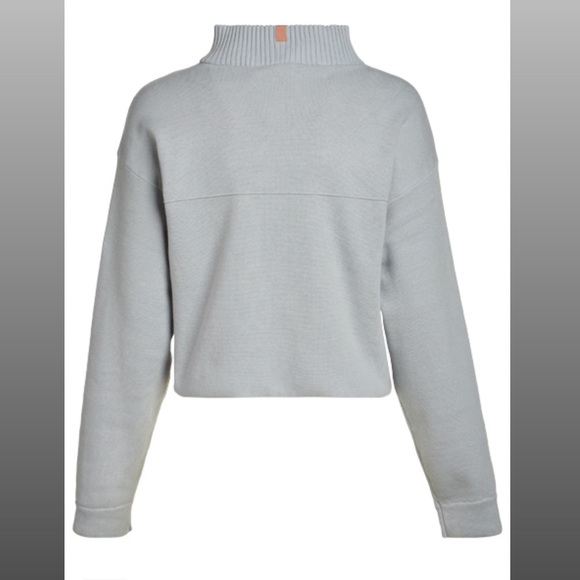 Lunya Cozy Cotton Silk Pullover Quarter Zip Sweater Chilled Blue S M L XL $198 - Picture 2 of 6